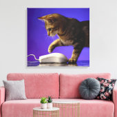 Toile Kitten avec souris d'ordinateur (Insitu(Salon))