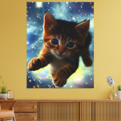 Toile Kitten Courant Dans L'Espace (Insitu(Salon))