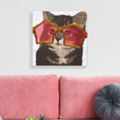 Toile Kitten dans les lunettes de soleil étoilées (Insitu(Salon))
