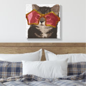 Toile Kitten dans les lunettes de soleil étoilées (Insitu(Chambre))