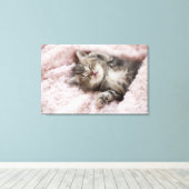 Toile Kitten Dormir sur la serviette (Insitu (Plancher de Bois))