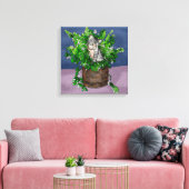 Toile Kitten gris dans le seau de la capture (Insitu(Salon))