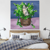 Toile Kitten gris dans le seau de la capture (Insitu(Chambre))