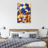 Toile Kitten Rose Bleu Royal (Insitu(Chambre))