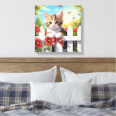 Toile Kitten sur la clôture (Insitu(Chambre))