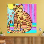 Toile Kitty au soleil Peinture Abstraite (Insitu(Salon))