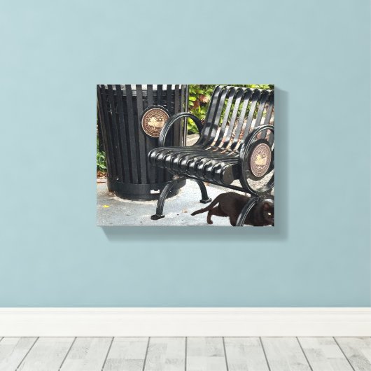 Toile Kitty dans le parc (Insitu (Plancher de Bois))