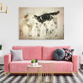 Toile Kitty et Butterfly (Insitu(Salon))