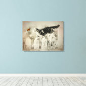 Toile Kitty et Butterfly (Insitu (Plancher de Bois))
