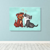 Toile Kitty et Puppy (Insitu (Plancher de Bois))