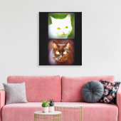 Toile kittycats blancs/noirs (Insitu(Salon))