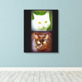 Toile kittycats blancs/noirs (Insitu (Plancher de Bois))