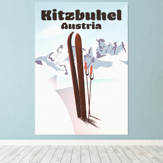Toile kitzbuhel affiche autrichienne (Insitu (Plancher de Bois))