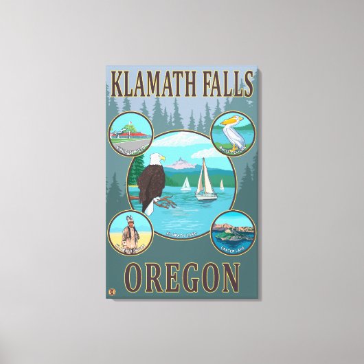 Toile Klamath Falls, OregonScenic Travel Poster (Recto)