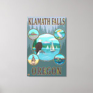 Toile Klamath Falls, OregonScenic Travel Poster