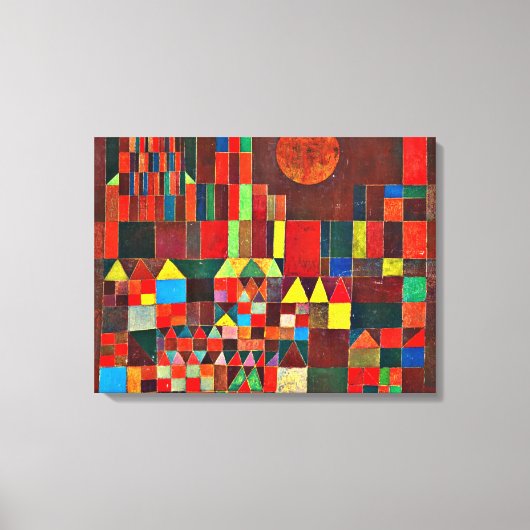 Toile Klee - Château et Soleil (Recto)