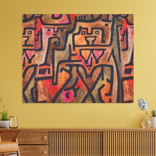 Toile Klee Expressionniste Forêt Abstraite Art Moderne (Insitu(Salon))