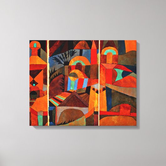 Toile Klee - Jardins du Temple (Recto)