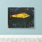 Toile Klee - Le poisson d'or, célèbre peinture, (Insitu (Plancher de Bois))