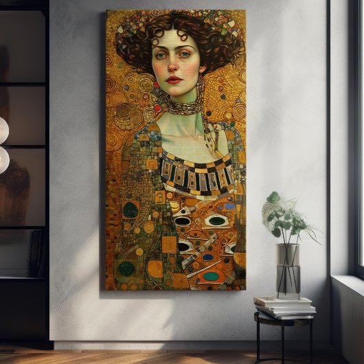 Toile Klimt Adele Bloch-Bauer peinture en mosaïque or Ca