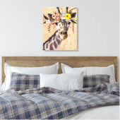 Toile Klimt Giraffe | Couronne De Fleurs (Insitu(Chambre))