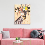 Toile Klimt Giraffe | Couronne De Fleurs (Insitu(Salon))