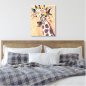 Toile Klimt Giraffe | Orné De Fleurs (Insitu(Chambre))