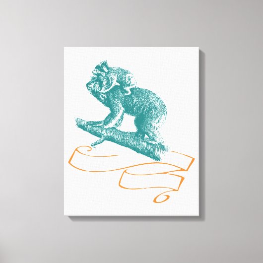Toile Koala avec bébé (Recto)