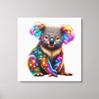 "Koala coloré brillant - Art de la faune radieuse"