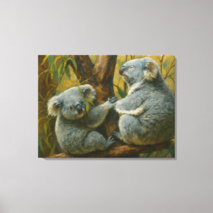 Toile Koala Companions - Paire réaliste de faune