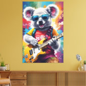 Toile Koala jouant de la guitare, du graffiti (Insitu(Salon))