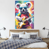 Toile Koala jouant de la guitare, du graffiti (Insitu(Chambre))