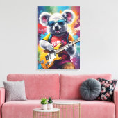 Toile Koala jouant de la guitare, du graffiti (Insitu(Salon))