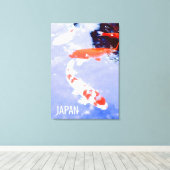 Toile Kohaku koi Japonais affiche de voyage des poissons (Insitu (Plancher de Bois))