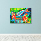 Toile Koi Fish Love (Insitu (Plancher de Bois))