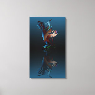 Toile Kokopelli Blues Music 14"x24"