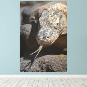 Toile Komodo Dragon Sticking Out Sa Langue (Insitu (Plancher de Bois))