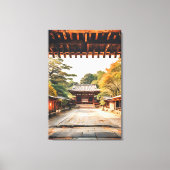 Toile Komorebi - Le Temple Ensoleillé (Recto)