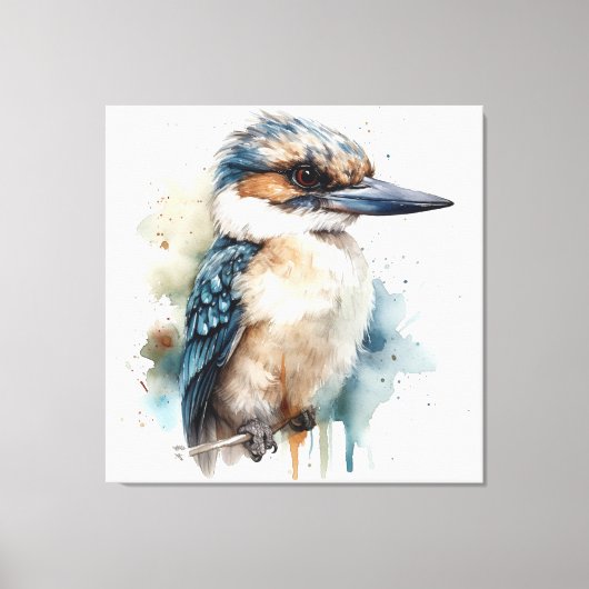 Toile Kookaburra sur une branche (Recto)