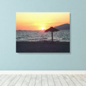 Toile KO's Island Grèce Mastichari Beach Sunset Canvas (Insitu (Plancher de Bois))