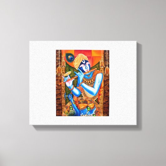 TOILE KRISHNA AVEC LA FLUTE (Recto)