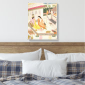 Toile Krishna et Radha sur un lit dans un palais mogul,  (Insitu(Chambre))