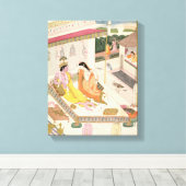 Toile Krishna et Radha sur un lit dans un palais mogul,  (Insitu (Plancher de Bois))
