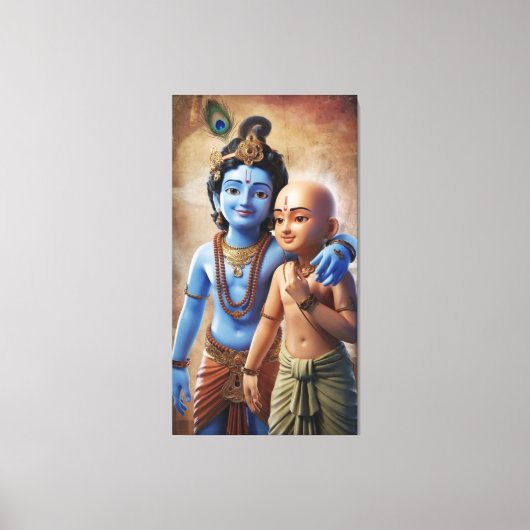 Toile Krishna et Sudama : Le lien de l'amitié (Recto)