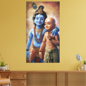 Toile Krishna et Sudama : Le lien de l'amitié (Insitu(Salon))