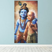 Toile Krishna et Sudama : Le lien de l'amitié (Insitu (Plancher de Bois))
