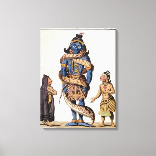 Toile Krishna serrée par le serpent Kaliya, de 'Voya (Recto)