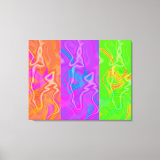 Toile KRW Electric Funk Abstrait Art Triptych Canvas (Recto)