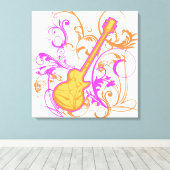 Toile KRW Girls Rock Guitar Grunge (Insitu (Plancher de Bois))