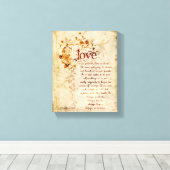 Toile KRW Love est Patient Corinthians Bible Citation Ar (Insitu (Plancher de Bois))